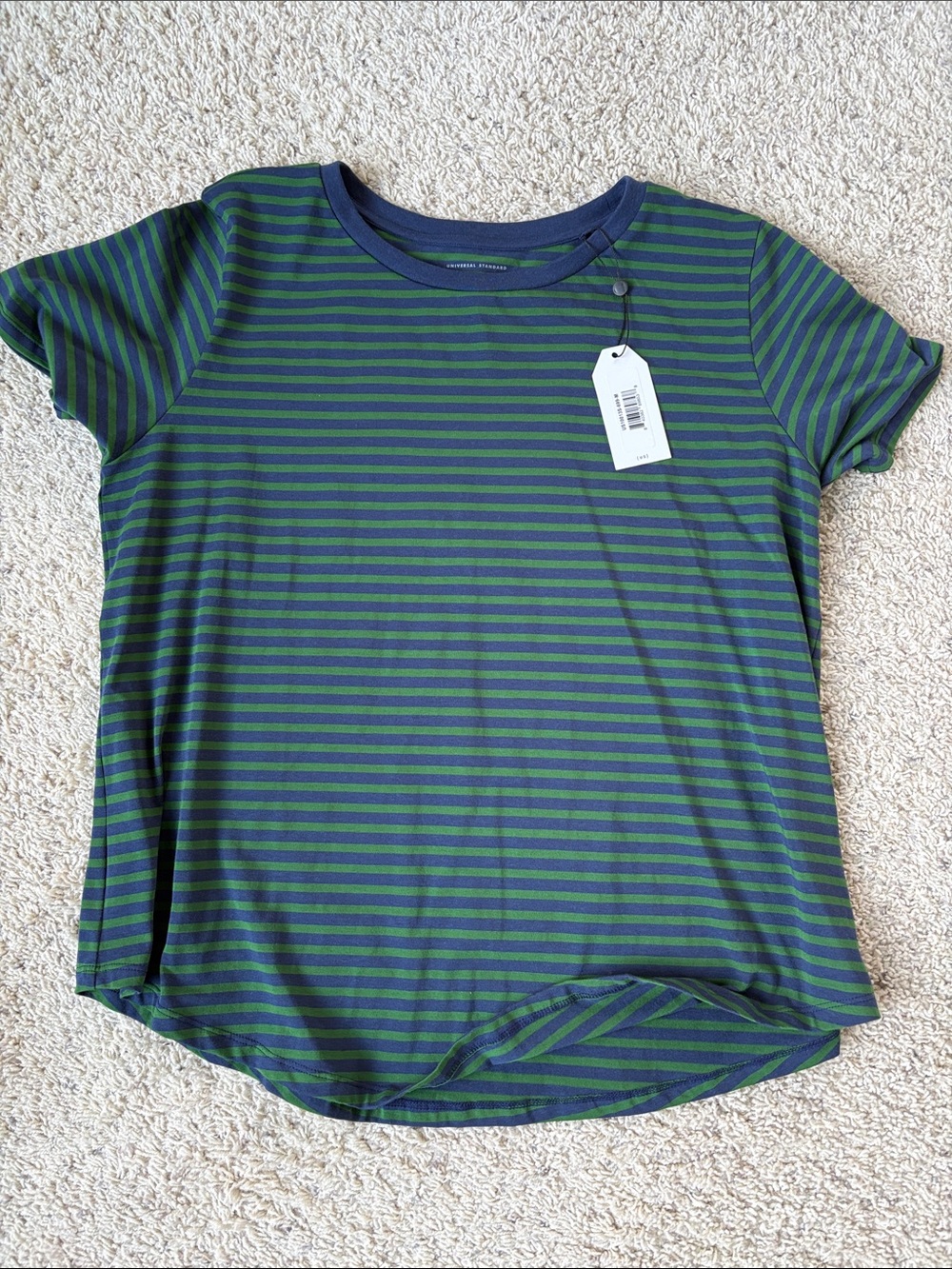 Universal Standard TRex Tee in Green and Navy